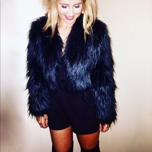 SMYMM Cropped Green Fur Fur Coat Warwick